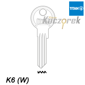 Mieszkaniowy 164 - klucz surowy mosiężny - Titan K6 (W)